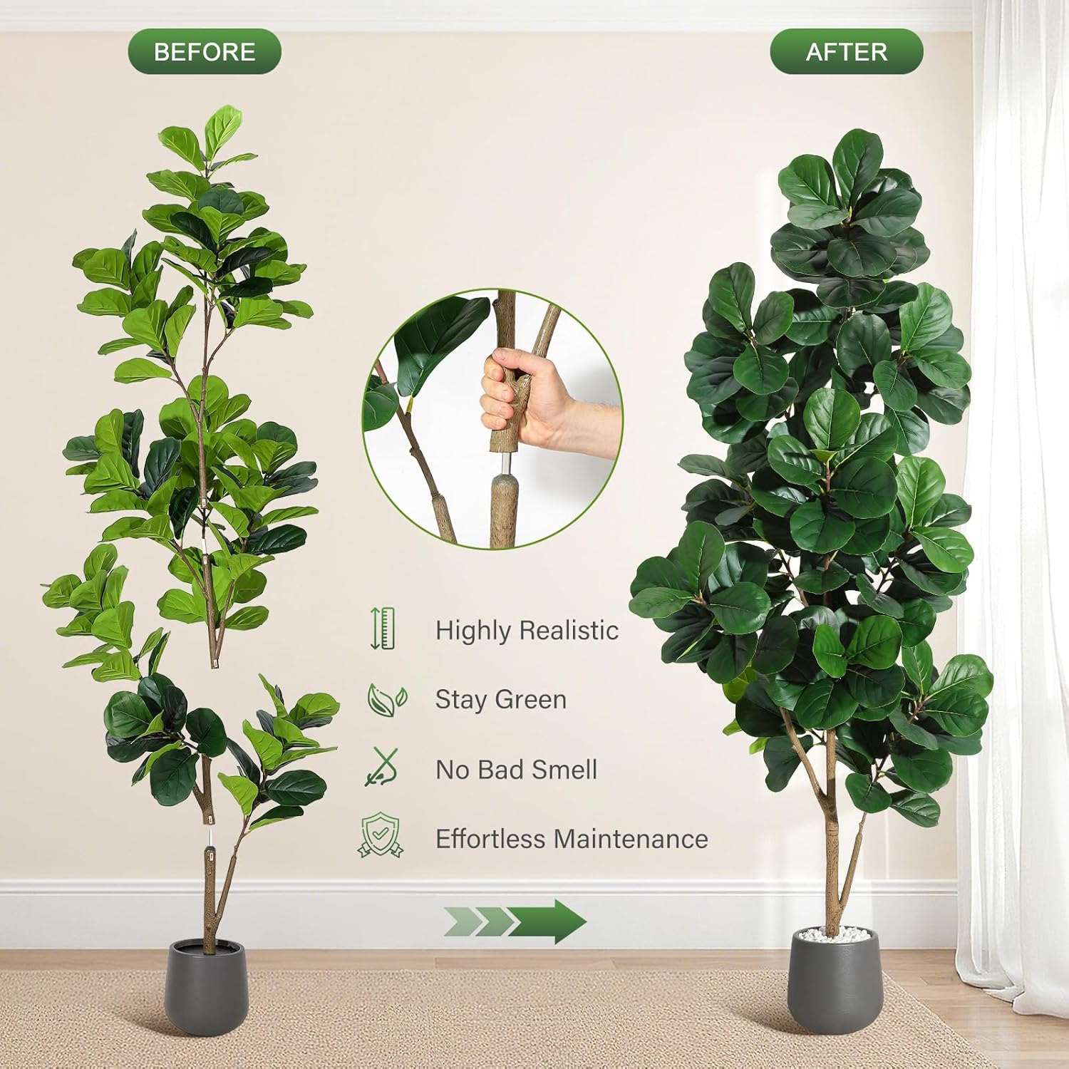 Arbre de figue artificiel avec - Fiddle Leaf Fig avis et prix